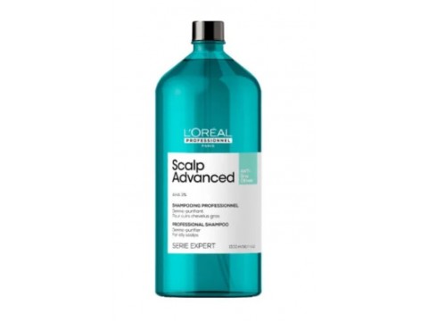LOREAL Professionnel Scalp Advanced Anti- Oiliness  valomasis šampūnas riebiems plaukams  1500ml